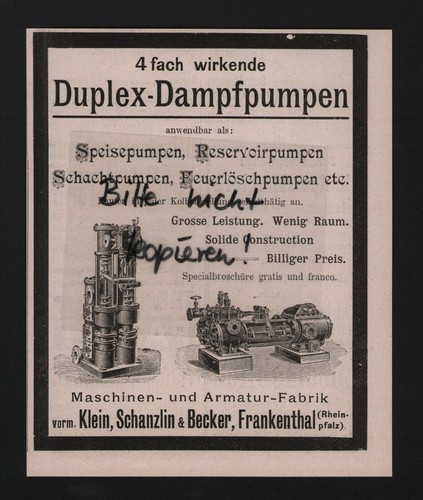 Frankenthal werbung 1895 - frankenthal,,
