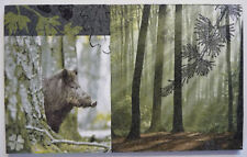 Deko HDF - Tiere Natur Wald Wildschwein Bäume Herbst Jagd 