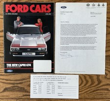 Ford Autos April 1980 UK Prospekt Fiesta Escort Cortina Capri GT4 Granada RS 2000