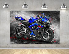 ACRYLGLAS WANDBILD SUZUKI GSX R 600 ABSTRAKT KUNSTDRUCK BILDER POSTER MOTORRAD