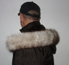 Polarfuchs Pelz Kapuze Kragen