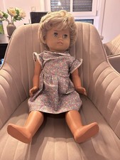 Alte Kunststoff Puppe West Germany Doll 63 cm Schlafaugen Sammler Vintage