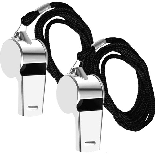 Stainless steel sports whistle - steel,