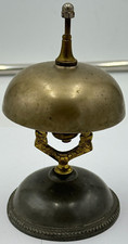 Tischklingel Hotel Rezeption Theke Service massiv Messing? Metall Glocke alt