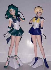 Anime: Sailor Moon, 2 flotte Figuren, lange Beine, kurze Röcke, Podest, ohne OVP