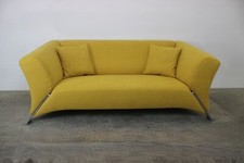 Rolf Benz 322 Clubsofa–Dreisitzer Designer Couch Neu Bezogen in Strahlendem Gelb