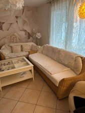 Rattanset Nassau Sofas / (2-Sitzer & 3-Sitzer) Farbe : Honig