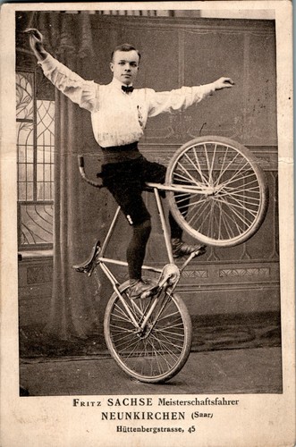 Fahrrad kunstrad fahrer - ak,