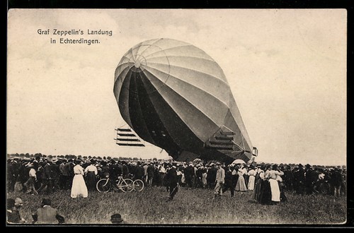 Echterdingen zeppelin graf - ak, echterdingen,
