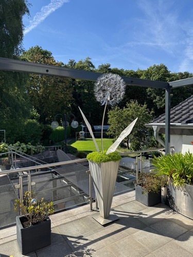 Edelstahl pusteblume ø50 - edelstahl,