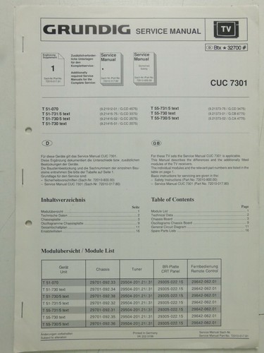 Grundig service manual - service,