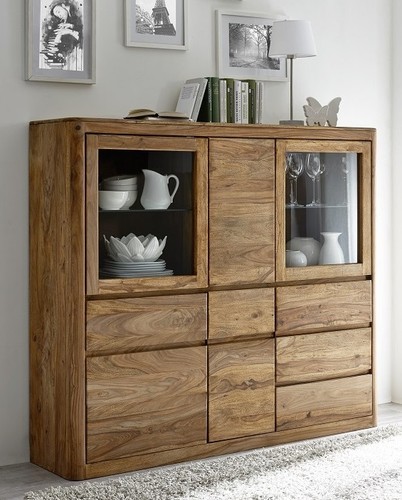 Highboard massivholz 166x145cm - highboard,