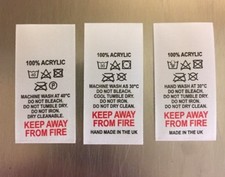 WASCHPFLEGE KLEIDUNG KLEIDERETIKETTEN VERSCHIEDENE FASERINHALTE VERFÜGBAR