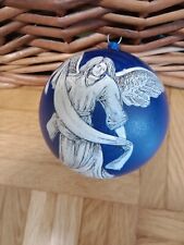 16er Set blaue Weihnachtskugeln verschiedene Formen und Farbtöne + eine Handarbeit