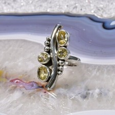 Citrin Ring, 925er Silber