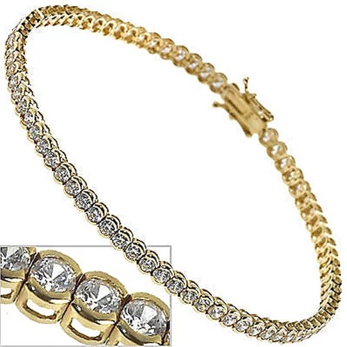 Tennis armband gold 585 - tennis-armband, 78