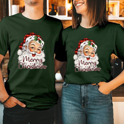 Vintage santa face merry - vintage,