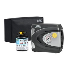 Platte Autoreifen Reparatur Mobilitätsset - Dichtmittel Flüssigkeit & Kompressor Inflator RTK6