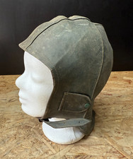 Vintage Fliegermütze Oldtimer-Mütze Motorradkappe Leder