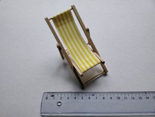 Miniatur liegestuhl gelb - miniatur,