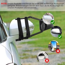 2x Caravanspiegel Wohnwagenspiegel Aufsetzspiegel Universal für Pkw und Bus
