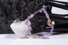 Edelstein Armband Amethyst & Citrin Steinchen | ca 8mm Steinchenarmband