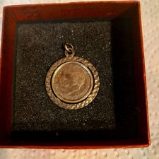 Goldmünze, Anhänger Gedenkmünze John F. Kennedy, 2,8 cm Durchmesser, 333er Gold