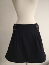 Mitch & Co. Damen Rock aus Baumwolle mit Ziergürtel, marineblau, Gr. S