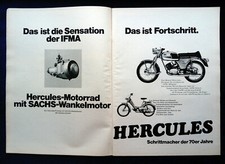 Hercules Wankel, K 125 und Mofas, originale Werbung aus 1970