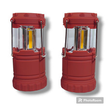 Kumi 2er Set LED Mini-Laternen Camping Batteriebetriebene Nachtlicht Zelt Lampe