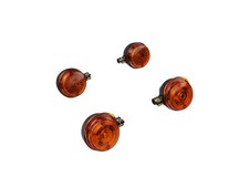 Set: 4 Blinker rund in Schwarz