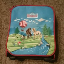 Scout kleiner Reisekoffer Pferde Hasen ca 47x34x14 cm mit Rollen 