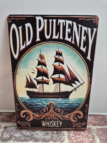 Old pulteney whiskey - old, schild