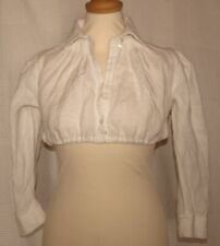 H315 - Vintage GÖSSL Damen Dirndl Bluse - Gr. 36 -  weiß - Leinen