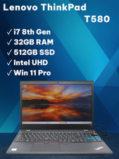 Lenovo ThinkPad T580 i7-8650U 32GB RAM 512GB SSD 15,6 FullHD  zwei Akkus Win11
