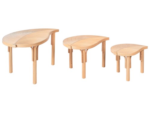 Couchtisch 3er set rattan - set,