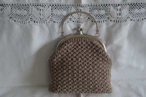 Taube häkel handtasche - taube,