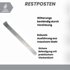 Ladenbänder verzinkt 50 x 4,0 cm | 13 mm Loch | Türband Torband Gehänge Scharnie