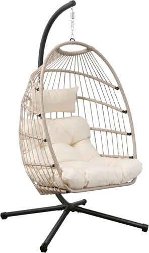 Eierhängesessel rattan mit - rattan,