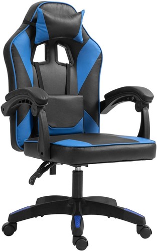 Gaming stuhl schwarz blau - schwarz, /