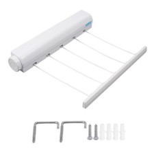 Wandtrockner Wäscheleine Wäschetrockner ausziehbar 3,7m Wandmontage 5 Leinen DHL