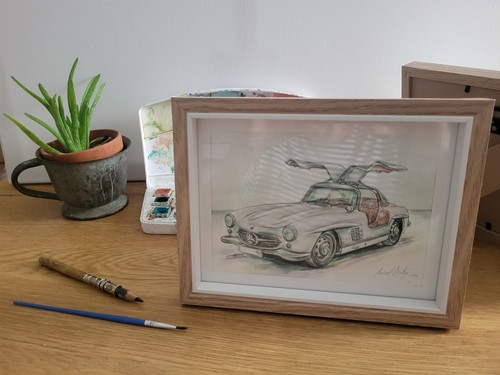 Original aquarellbild mit - aquarellbild,