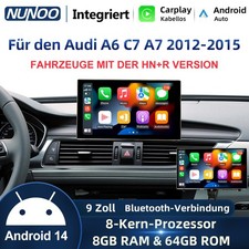 9" 4G Android Auto Radio Wireless CarPlay für Audi A6 A7 C7 2012-2015 HN+R 8+64G