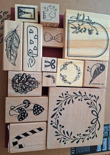 Holz stempel konvolut set - set, 4