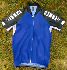 * wie NEU * ASSOS SS.UNO - genuine HIGH QUALITY full zip short sleeve blau S