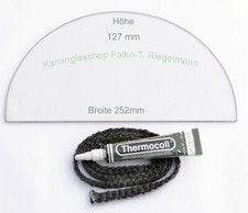 Set passend für BULLERJAN 00 altes Modell   ROBAX®-Kaminglas, 25,2 x 12,7 cm  