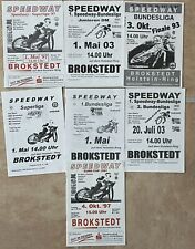 7 Programmhefte Speedway Brokstedt 1993 - 2003 Superliga Bundesliga Rennprogramm