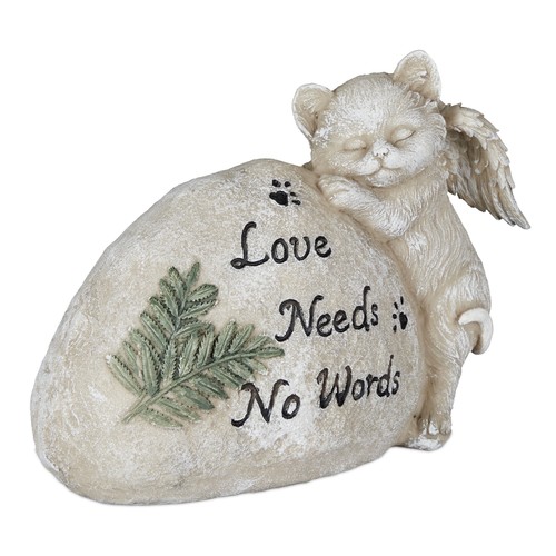 Grabschmuck creme katzenengel - grabschmuck,