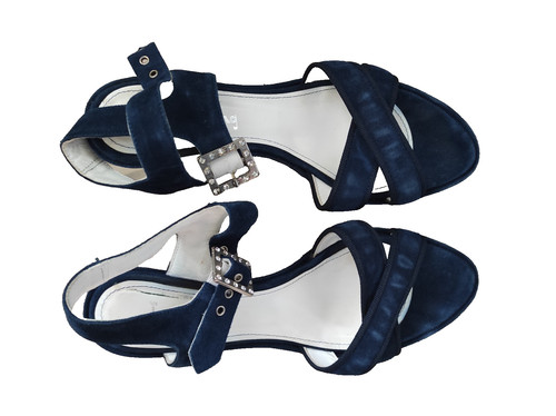 Damen sandalette dunkelblau - sandalette,