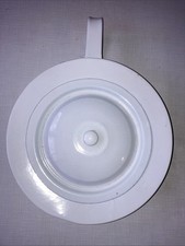 Nachttopf mit Deckel, Bettpfanne, Metall, antik, 20er Jahre